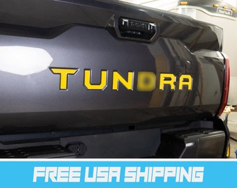 Tundra Tailgate Letter Decals Vinyl Set for 2022, 2023 & 2024 Toyota Tundra