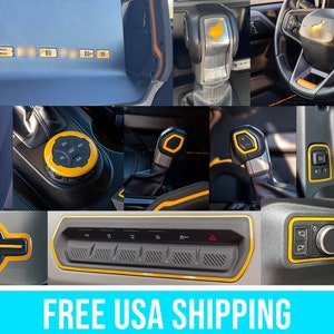 Conjunto de contornos de revestimiento de color combinado de lujo con detalles interiores para Ford Bronco 2021, 2022, 2023 y 2024 (TAMAÑO COMPLETO)