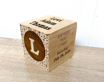 Baptismal Block, Baptism Memory, Baptism Memory Block, Baby Block, Christian Memory, Christian block, Memory Block, Christian gift, Gift