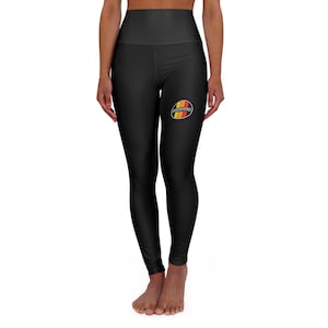 Stylish High Waisted Yoga Leggings with Vibrant Design, Fitness Leggings, Comfortable Workout Pants, Activewear, Gift for Yogis