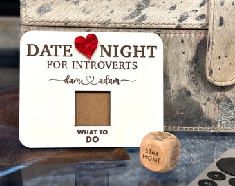 INTROVERTS’ Date Night Dice | Valentine Gift | 5th Anniversary Gift | Couples Gift | Engagement Gift | Funny or Gag Gift | Gift for Husband