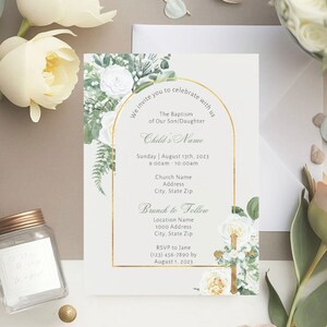 Personalized Baptismal Invitation
