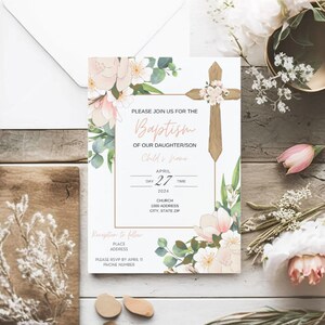 Personalized Baptismal Invitation