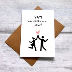 Cartão de felicitações em branco de 5" x 7" - Yay, ainda gostamos um do outro