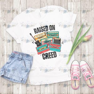 Raised on Creed PNG - Creed - Black and White Font - Instant Digital Download