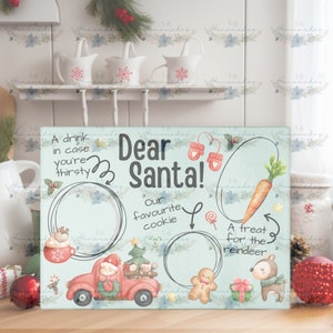 Lieber Santa Tablett nur Design PNG - Digital Download - KANADISCHE RECHTSCHREIBUNG