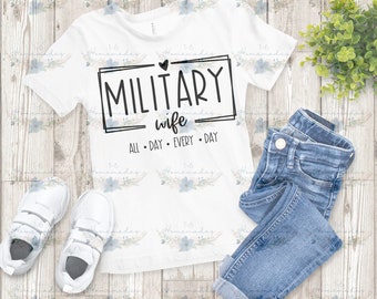 Military Wife Design PNG - Digital Download
