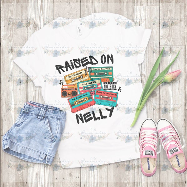 Raised on Nelly PNG - Nelly - Retro Cassette Tape PNG- Instant Digital Download