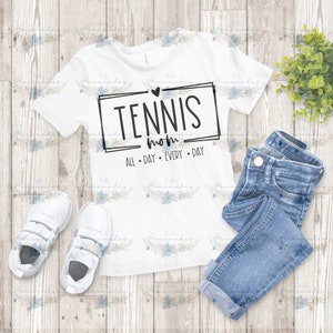 Tennis Mom Heart Design PNG-SVG - Digital Download