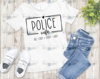 Police Wife Design PNG-SVG - Digital Download