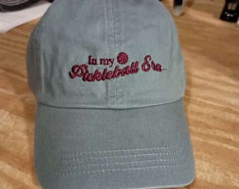 Embroidered 'in my Pickleball era' Baseball Cap, Pickleball Hats