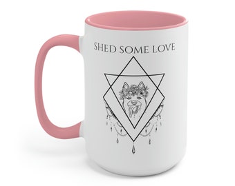 German Shepherd & Husky Coffee Mugs, 15oz