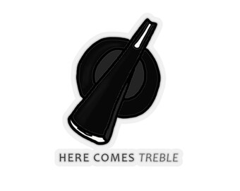 Here comes Treble funny Guitar Sticker