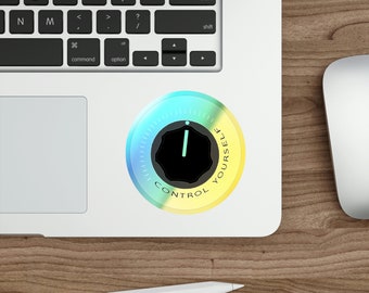 Control Yourself Funny Guitar Knob Sticker