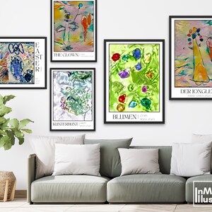 Kinder Malerei zu abstrakter Wandkunst, Personalisiertes Geschenk für Mama Papa Oma Opa, Individuelles Kinder Kunstwerk, Besonderes Geschenk