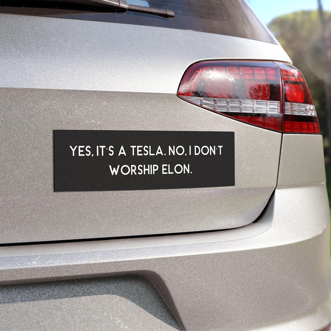 Anti Tesla Bumper Sticker, Anti Elon Musk Car Magnet, Anti Fascism ...