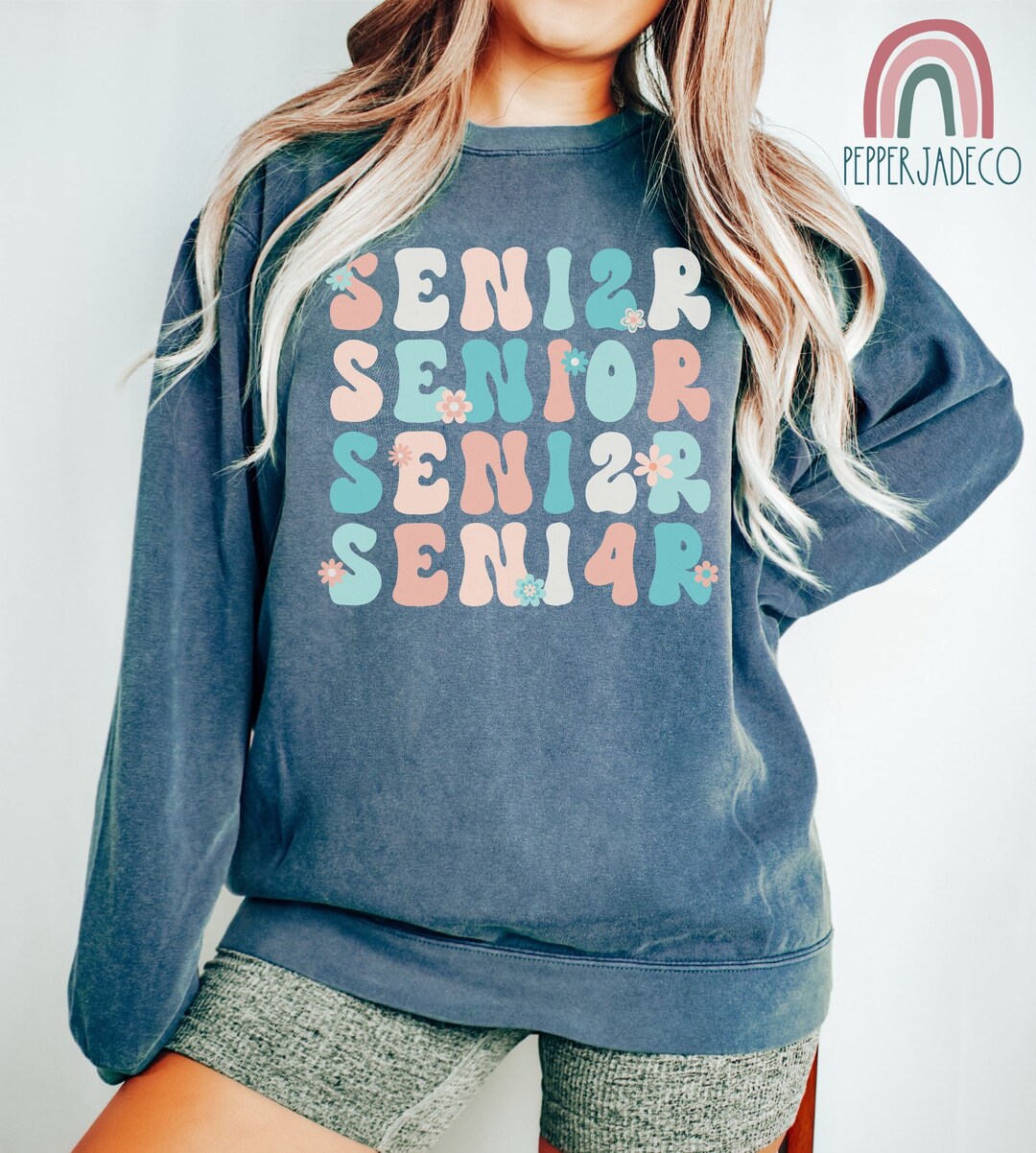 Senior 2025 Comfort Colors Sweatshirt, Groovy Class of 2025 Sweater