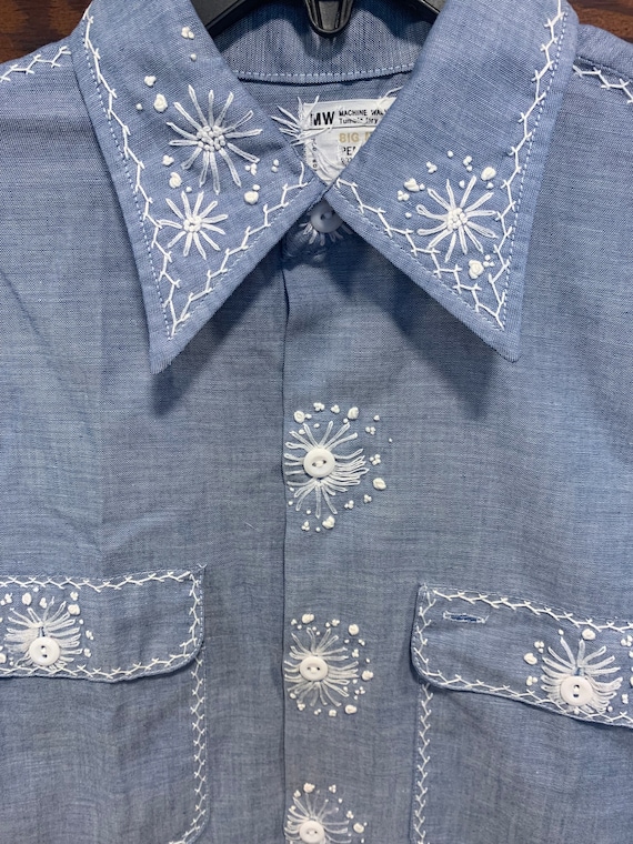 Dandelion Vintage 1970’s denim shirt has handmade 