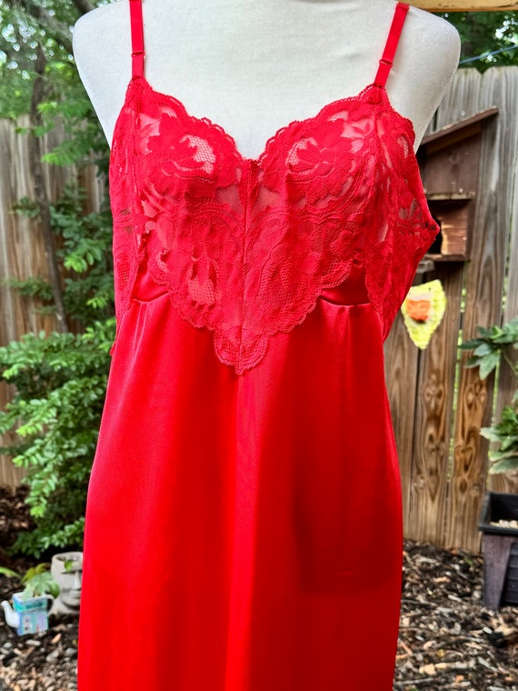 red hot and beautiful vintage 60s full slip by jc 