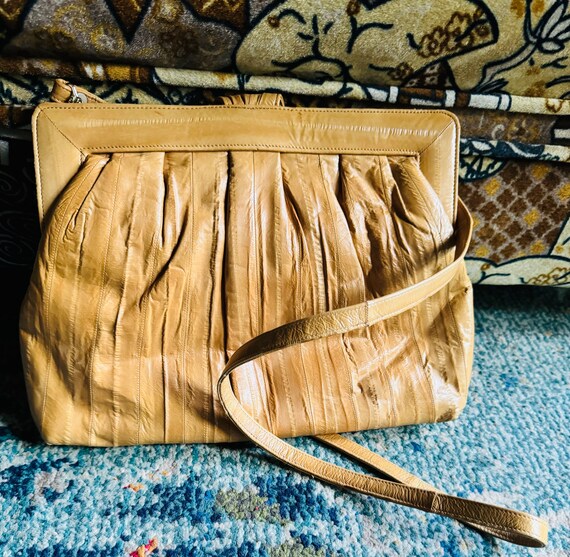 vintage 1980s genuine eel skin purse - image 2