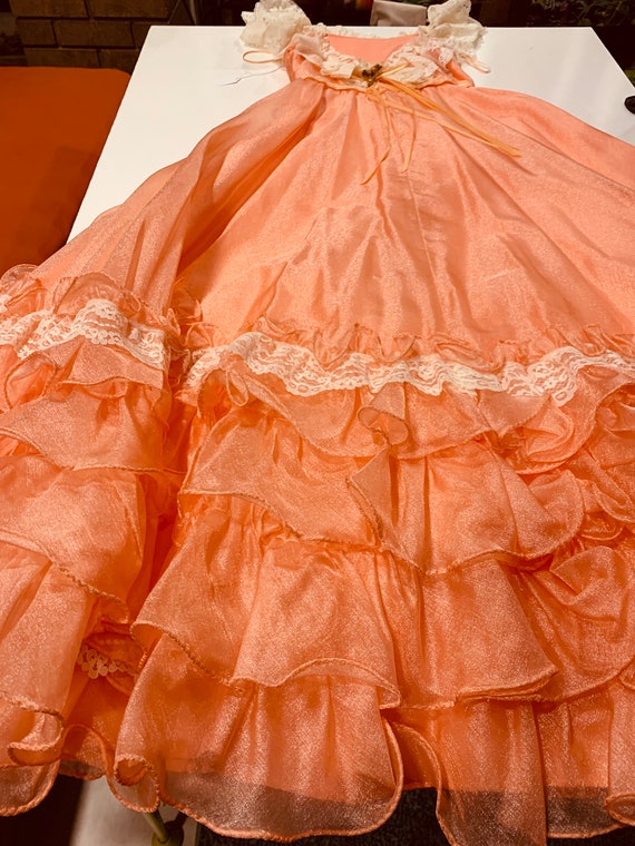 Puff True Vintage 80s long ruffle southern belle … - image 5