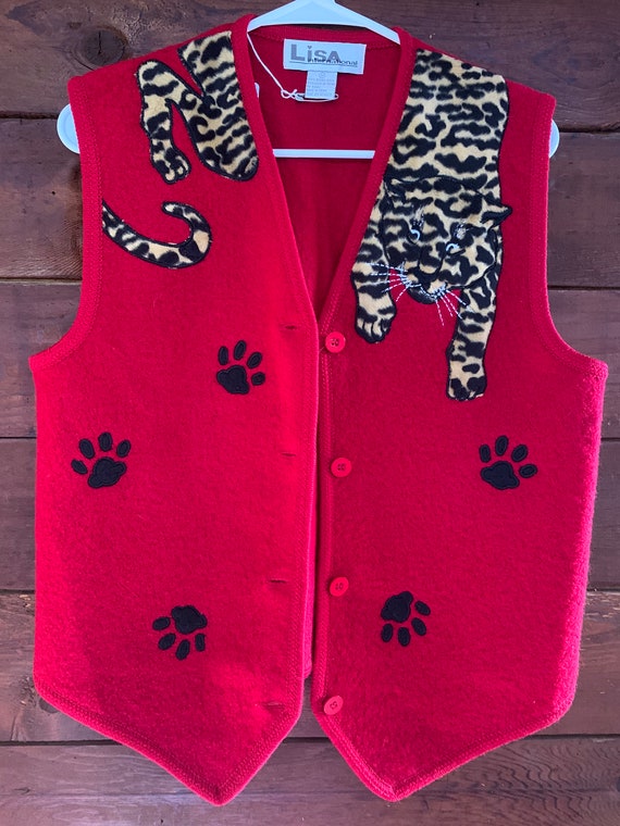 Vintage 1990'S Golden Bear padded vest, size M, men's unclear green type Vintage Second Hand
