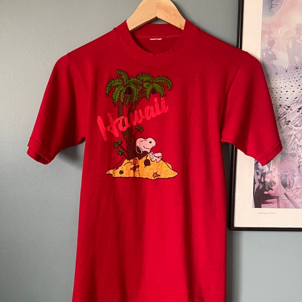 Snoopy Peanuts Hawaii T-shirt uit de jaren 70