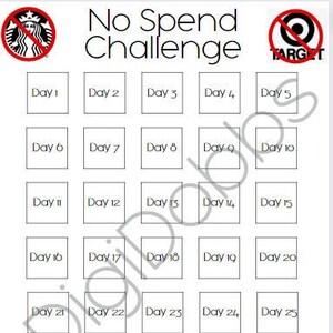 Monthly No Spend Challenge, Save Money, Envelope Stuffing, Savings Challenge, No Shopping Tracker