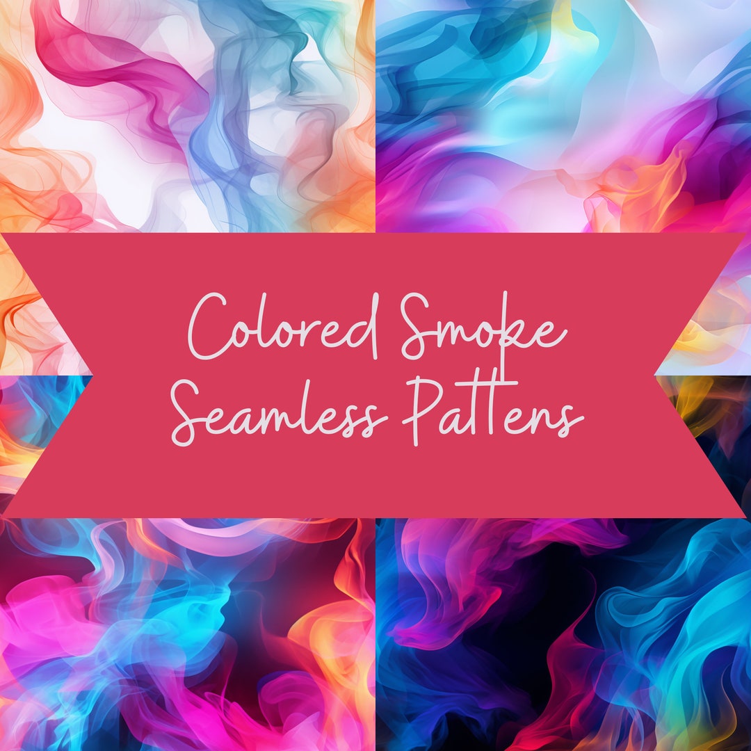 Colorful Smoke Seamless Patterns, Printable Design, Printable Digital ...
