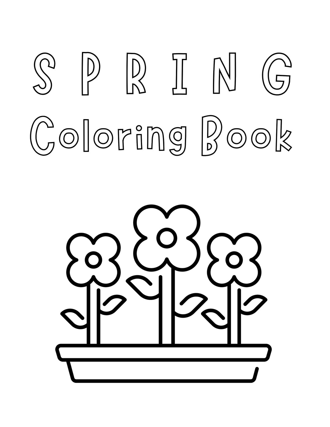 Spring Coloring Book - Etsy