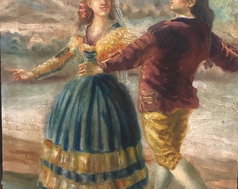 The Dance By Francisco Goya Signed Painting Oil on Canvas 1808