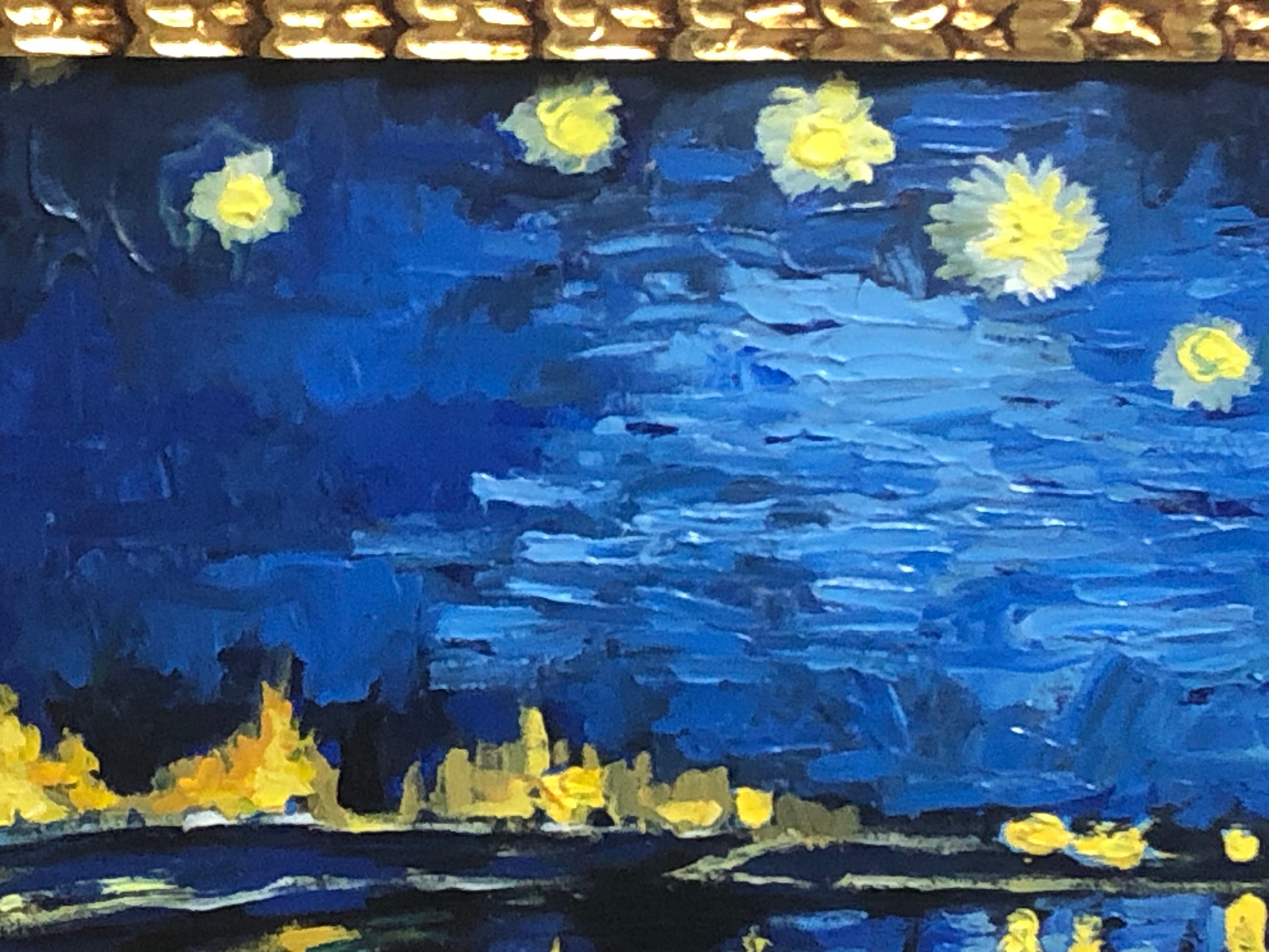 Starry Night Over the Rhone by Vincent Van Gogh Painting Oil on Canvas