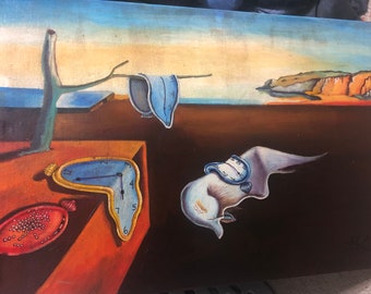 Persistence of Memory by Salvador Dali Signed Painting Oil on Canvas 1931