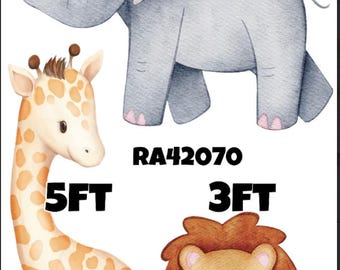 baby zoo animals Party Props Decoration Backdrops Coro-last cutouts Sings Centerpieces (No Stakes or Stands Included)