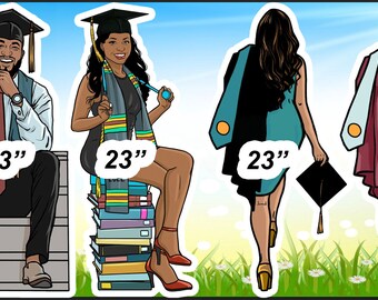 Yard Card Lawn Decor: Graduation  Party Props Decoration Backdrops Coro-last cutouts Sings Centerpieces (No Stakes or Stands Included)