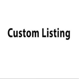 May include: Custom Listing text in bold black font on a white background.