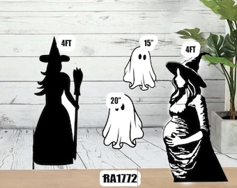 Yard Card Lawn Decor: Cute mom Halloween  Decoration Backdrops Coro-last cutouts Sings Centerpieces (No Stakes or Stands Included)
