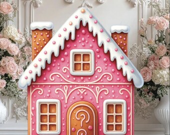 Yard Card Lawn Decor: Gingerbread Party Props Decoration Backdrops Coroplast cutouts Sings Centerpieces (No Stakes or Stands Included