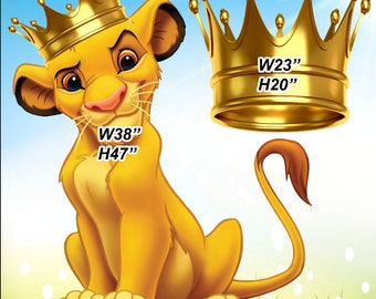 Yard Card Lawn Decor: Lion King  Party Props Decoration Backdrops Coro-last cutouts Sings Centerpieces (No Stakes or Stands Included)