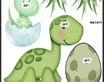 Yard Card Lawn Decor: Baby dinosaur    Decoration Backdrops Coroplast cutouts Sings Centerpieces (No Stakes or Stands Included)