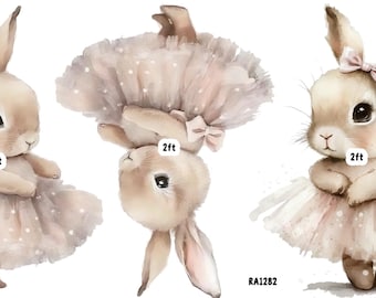 Yard Card Lawn Decor: Bunny   Decoration Backdrops Coroplast cutouts Sings Centerpieces (No Stakes or Stands Included)