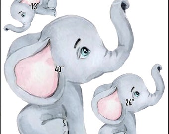 Yard Card Lawn Decor: BABY Elephant  characters  Decoration Backdrops CoroPlast cutouts Sings Centerpieces (No Stakes or Stands Included)