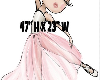 Yard Card Lawn Decor Coquette Ballerina  Party Props Decoration Backdrops Coroplast cutouts Sings Centerpieces(No Stakes or Stands Included)