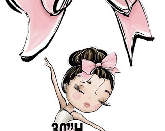 Yard Card Lawn Decor Coquette Ballerina  Party Props Decoration Backdrops Coroplast cutouts Sings Centerpieces(No Stakes or Stands Included)