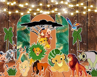 Yard CardLawn Decor: * SPECIAL BOARD Lion King  Party Props Decoration Backdrops CoroPlast Sings Centerpieces(No Stakes or Stands Included)