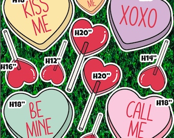 Yard Card Lawn Decor: HEARTS   Party Props Decoration Backdrops Coro-last cutouts Sings Centerpieces (No Stakes or Stands Included)