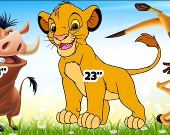 Yard Card Lawn Decor: Lion King  Party Props Decoration Backdrops Coro-last cutouts Sings Centerpieces (No Stakes or Stands Included)