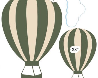 Yard Card Lawn Decor: HOT AIR Balloons  Party Props Decoration Backdrops CoroPlast cutouts Sings Centerpieces (No Stakes or Stands Included)
