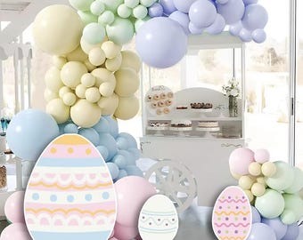 Yard Card Lawn Decor: EASTER eggs  Party Props Decoration Backdrops Coroplast cutouts Sings Centerpieces No Stakes or Stands Included
