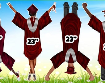 Yard Card Lawn Decor: Graduation  Party Props Decoration Backdrops Coro-last cutouts Sings Centerpieces (No Stakes or Stands Included)